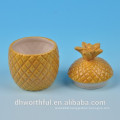 Ceramic food container with pineapple shape